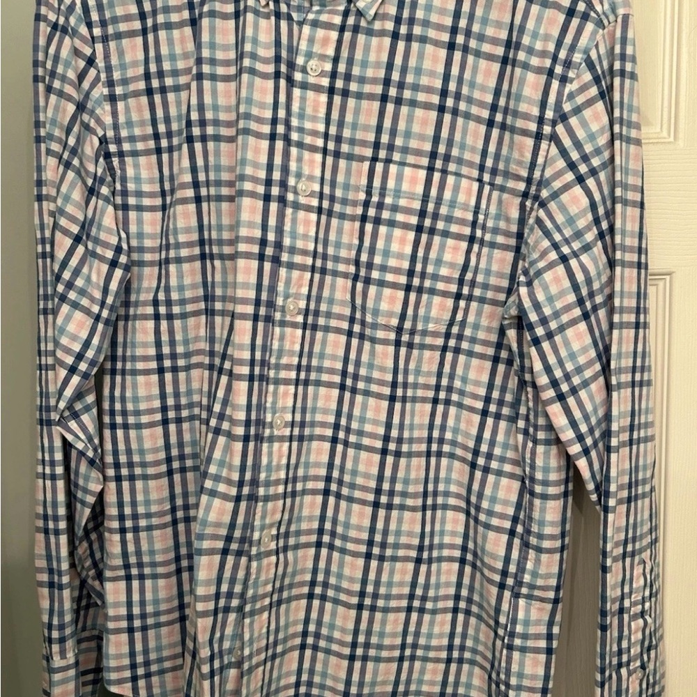 J. Crew Blue and Pink Checkered Shirt
